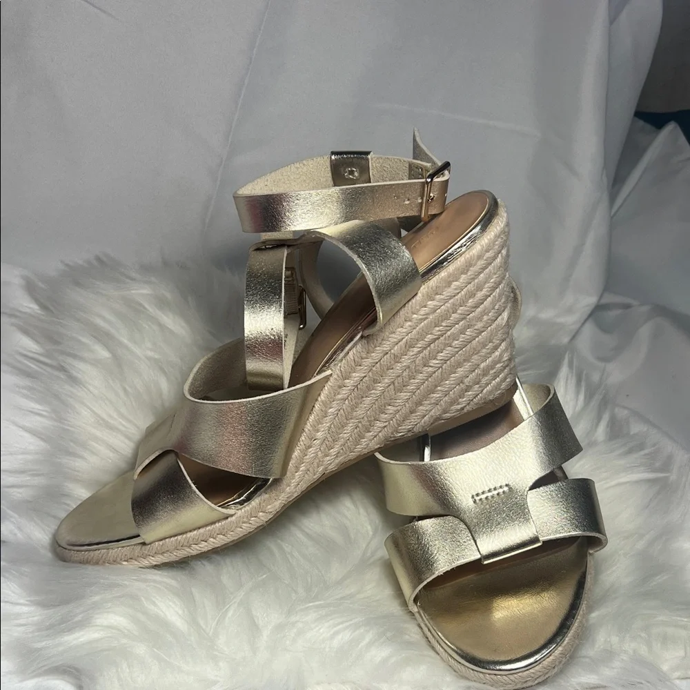 Old Navy Metallic Wedge Sandals
